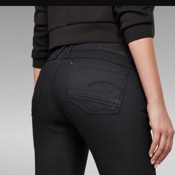 NWT G-Star Lynn Mid Waist Skinny Jeans 26" x 32" - Picture 3 of 5